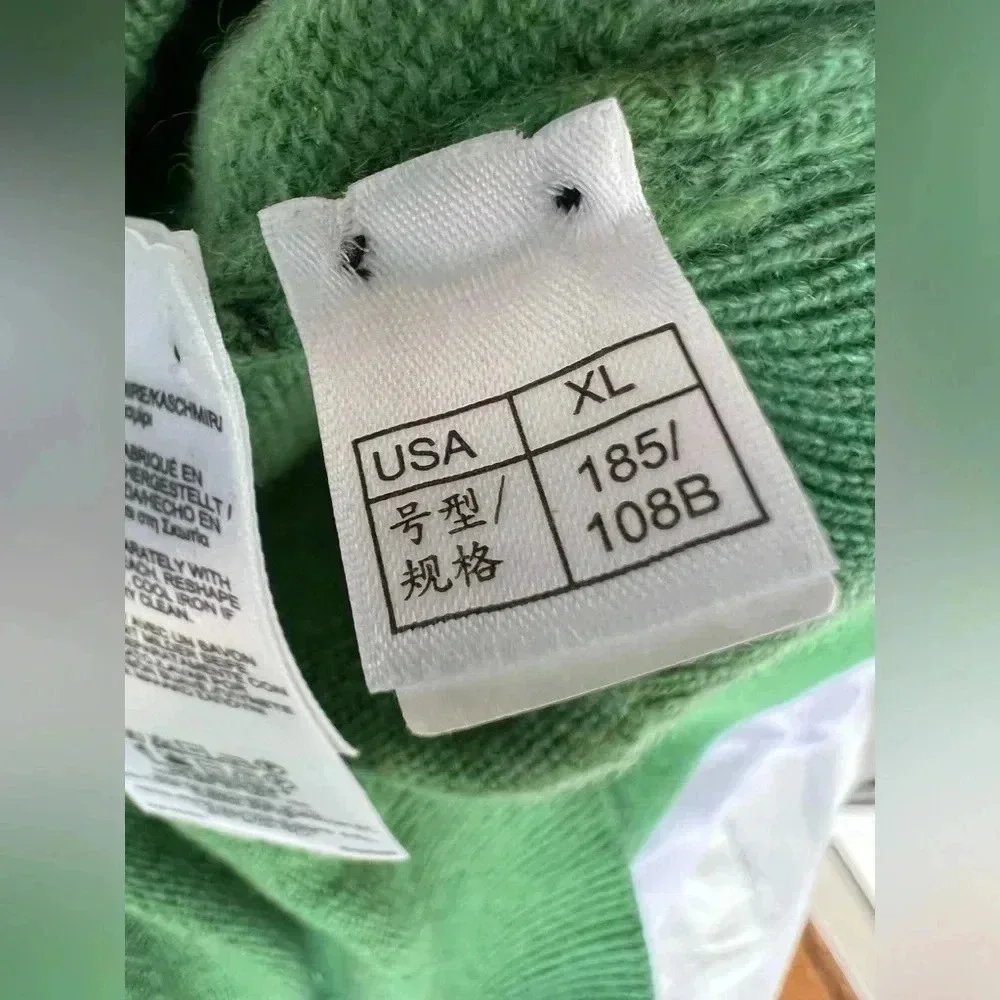 Brooks Brothers 3-Ply Scottish 100% Cashmere Sweater Men’s Green Sz XL - Picture 7 of 12